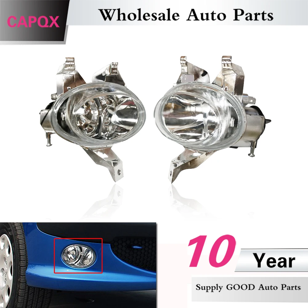 CAPQX для peugeot 206 1998-2005-2008 передний бампер противотуманный светильник противотуманная фара водительский светильник DRL 6204T2/6205T1
