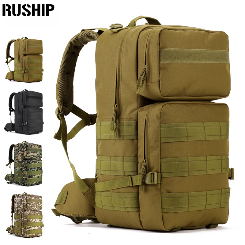 Goedkoop Protector Plus 55L Grote Capaciteit Outdoors Reistas Militaire Tactiek Rugzak Waterdichte Hike Kamp Trek Kamp Nylon Rugzak
