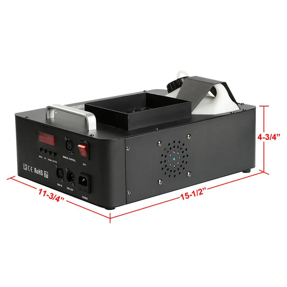 

Up spray 1500W RGB 3 in1 24 LED DMX Smoke Fog Machine Stage Lighting W/ Remote