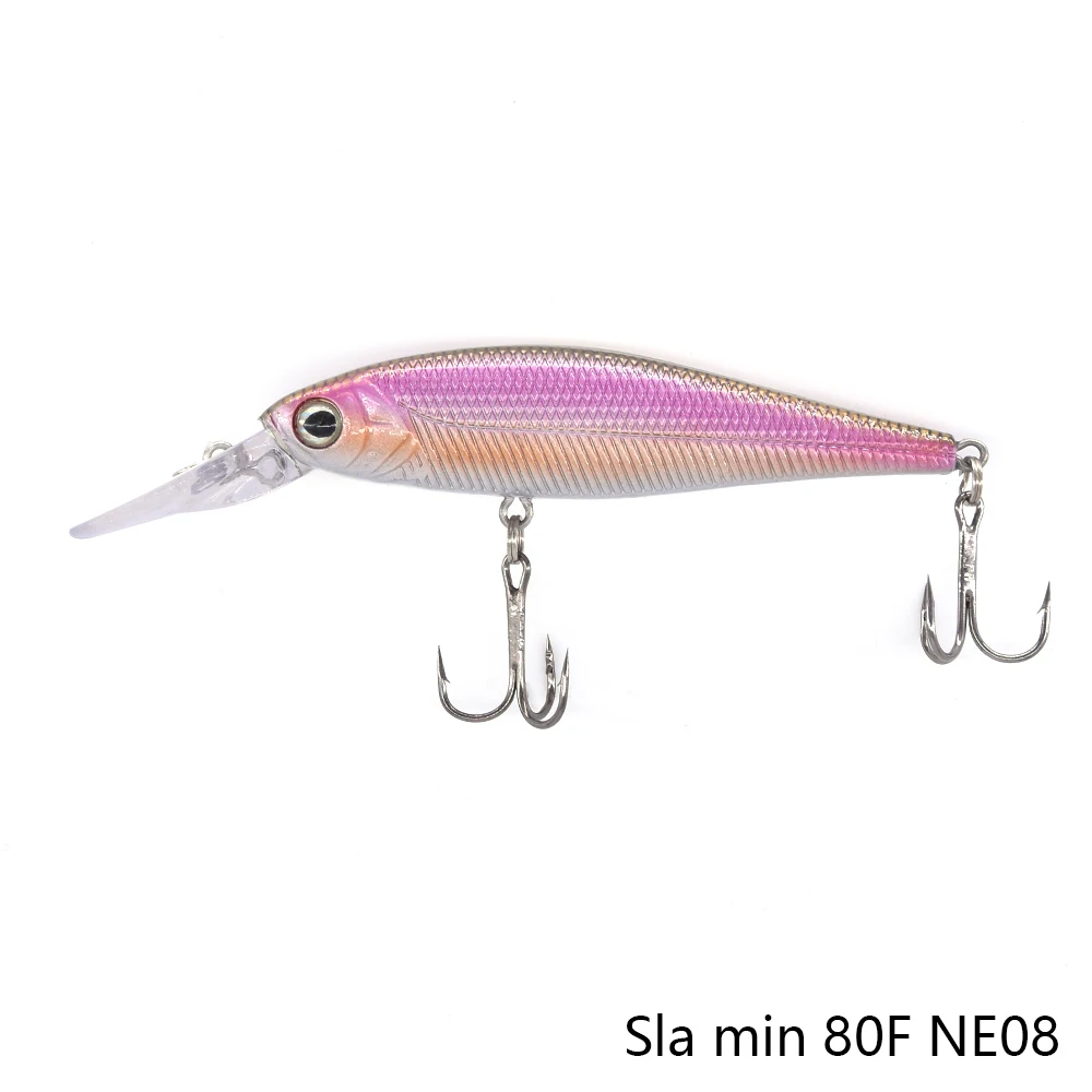 Sla min 80F NE08 MAKEBASS 3,15 дюймов/0,33 унций Гольян плавающие бионические жесткие приманки | искусственные рыболовные приманки воблеры рыболовные снасти для форели и т. Д - Цвет: Sla min 80F NE08