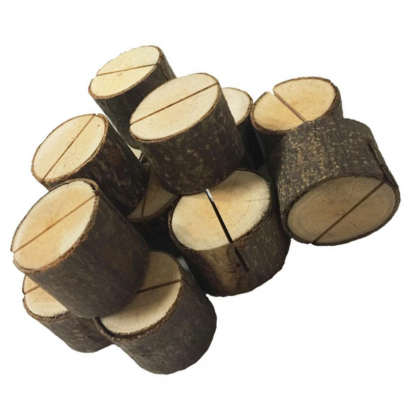 12 PCS New Wooden Wedding Party Table Number Stand Place Name Memo Card Holder(Wood Holder) | Багаж и сумки