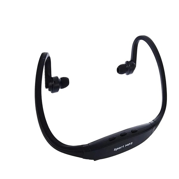 Marsnaska MP3 USB Спорт Бег музыкальный плеер гарнитура наушники TF слот новейшая и - Цвет: Черный