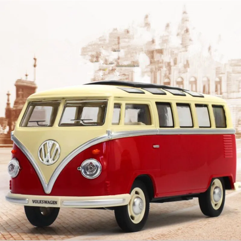 1:24 сплава литья под давлением автомобилей VW Классическая микроавтобус вытяните