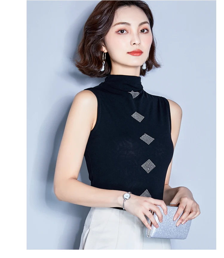 Fashion summer women t shirt 2019 ladies tops Sleeveless top for clothing plus size black | Женская одежда