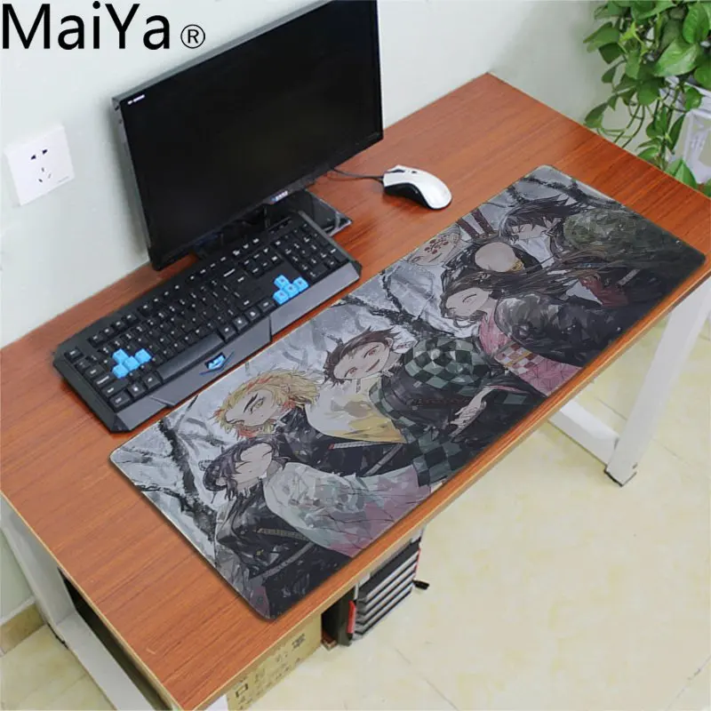 MaiYa нескользящий PC Demon Slayer Kimetsu no Yaiba Комфортный коврик для мыши игровой коврик для мыши прочный резиновый коврик для мыши - Цвет: LockEdge 40x90cm