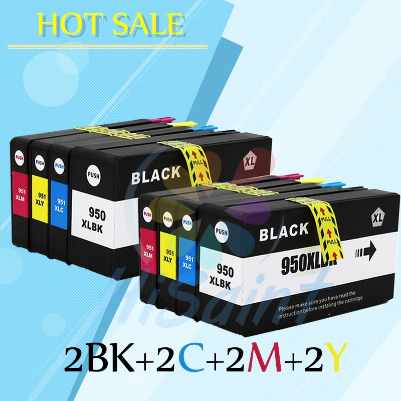 Чернильный картридж hisaint для HP 950 951 XL совместимый с принтером HP950XL 951XL pro 8100 8600 8610 8615