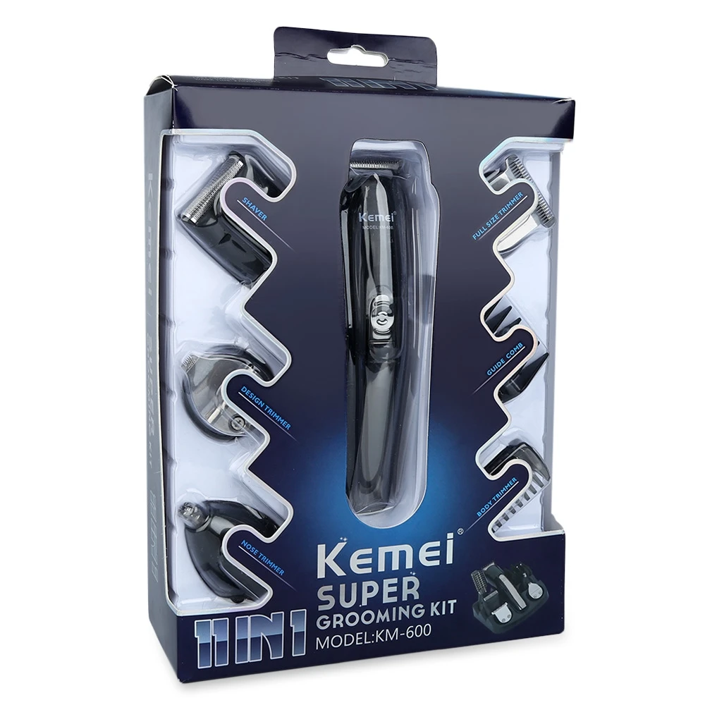 Kemei KM600 профессиональная машинка для стрижки волос 6 в 1 Бритва множества