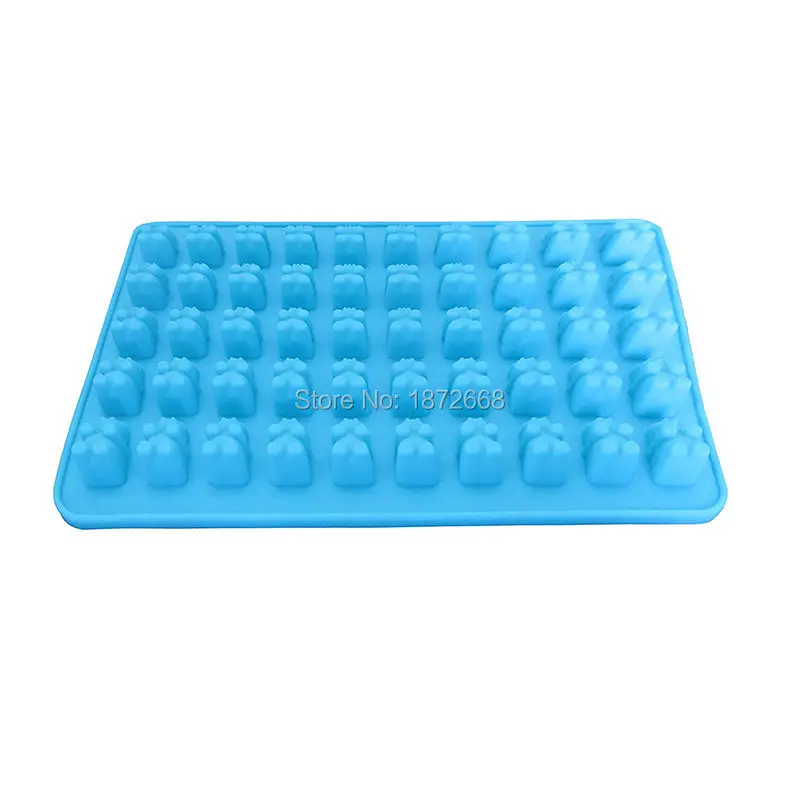 50 Holes Small Bear Silicone Gummy Candy Mold Ice Chocolate Tray w/ Dropper cartoon Cubs silicone mold DIY jelly ice mould 100 | Дом и сад