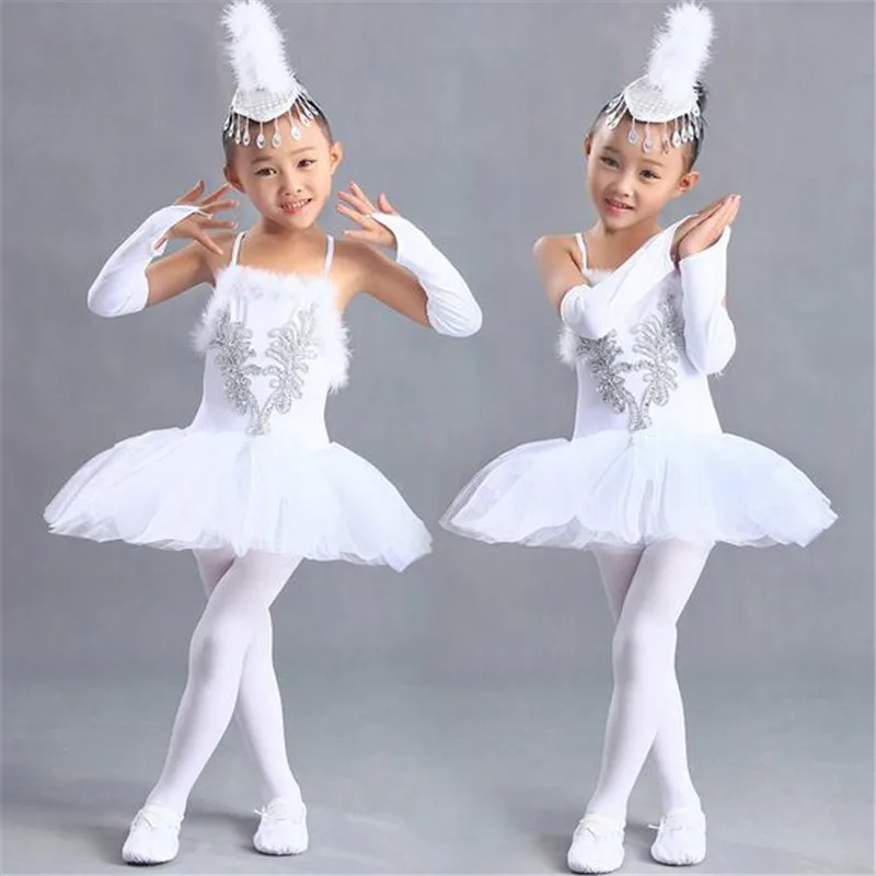 Новинка 2017 детские костюмы для балета и выступлений в виде маленького лебедя