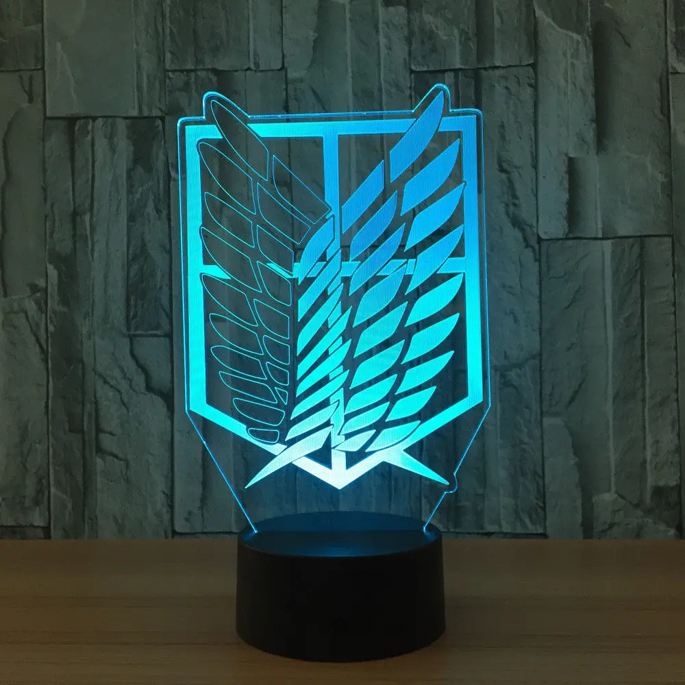 Для детей USB 3D трофей LED настольная лампа ночник визуальный Новинка стол