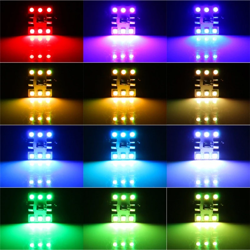 Для Toyota Corolla Avensis Yaris Rav4 Auris Hilux Prius Camry 40 2 шт. светодиодный RGB для внутреннего оформления автомобиля купольная лампа для чтения