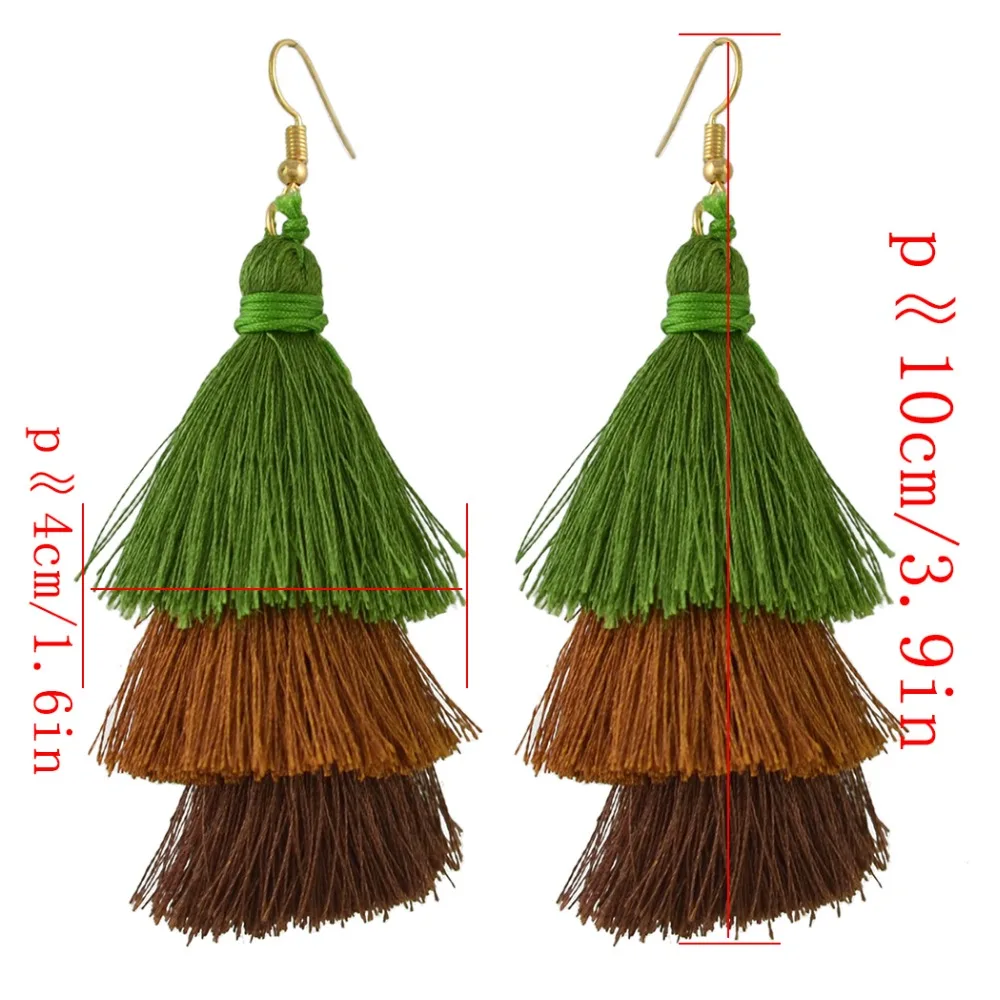 Серьги подвески женские цветные в форме дерева|earrings for|dropping earrings for womenthread tassel |