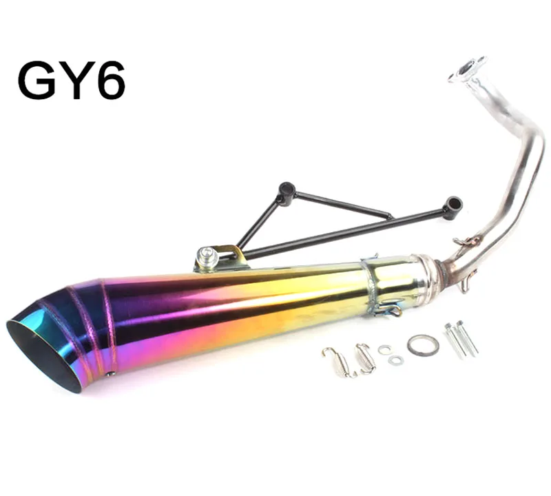Tkosm мотоцикл выхлопных газов GY6 скутер выхлопной QMB139 139QMA 50cc скутер GY6 выхлопных газов GY6 125 150CC 157QMJ скутер выхлопных газов