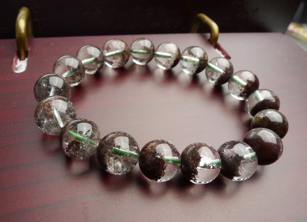 2018 New Arrival Unique Natural Red Phantom Quartz Crystal Round Beads Jewelry Stretch Charm Bracelet Fashion Women | Украшения и