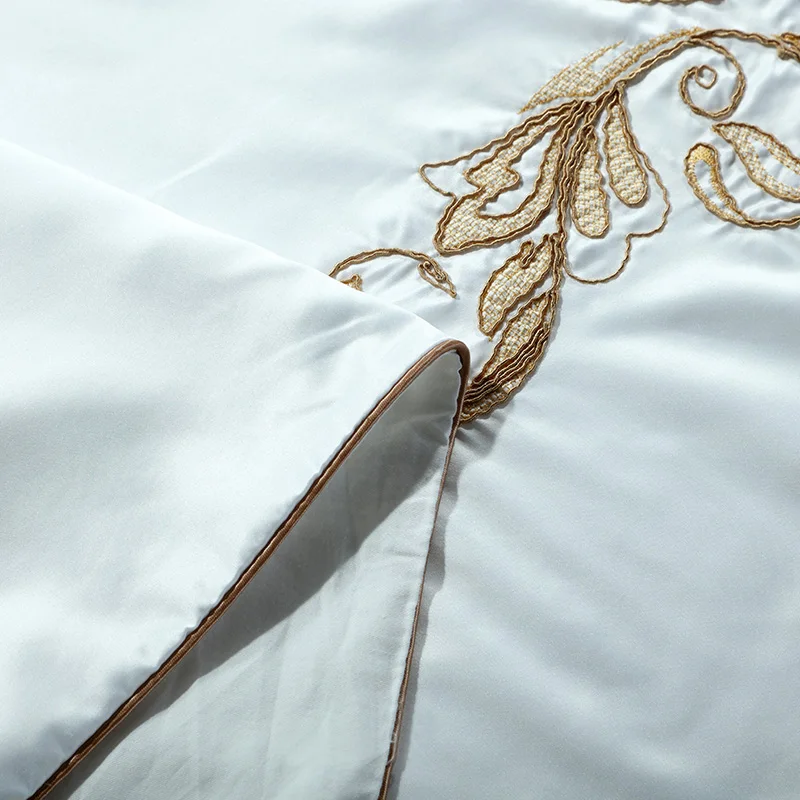 Шелковая нить простыня набор одеяло/пододеяльник наволочка Восточная вышивка