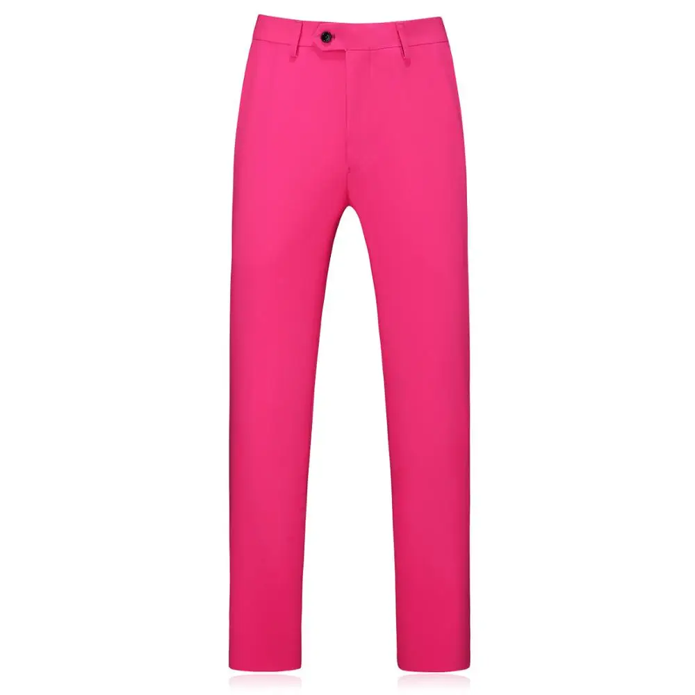 

MOGU New Men Suit 2019 Wedding Suits for Men 3 Pieces Slim Fit Casual Suit Mens Hot Pink Double Breasted Tuxedo Jacket