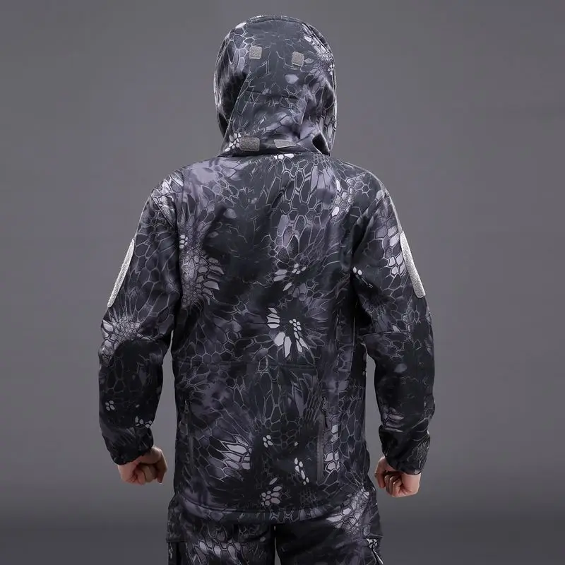 Открытый Спорт Softshell куртки брюки для девочек для мужчин пеший Туризм Охота Одежда Камуфляж Военная Униформа Тактический Кемпинг