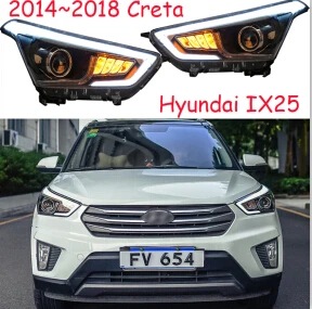 Автомобильный бампер налобный фонарь для hyundai IX25 Creta фара~ 2016y автомобильные аксессуары светодиодный DRL hid xenon для IX25 Creta фара противотуманная - Цвет: Model1 style