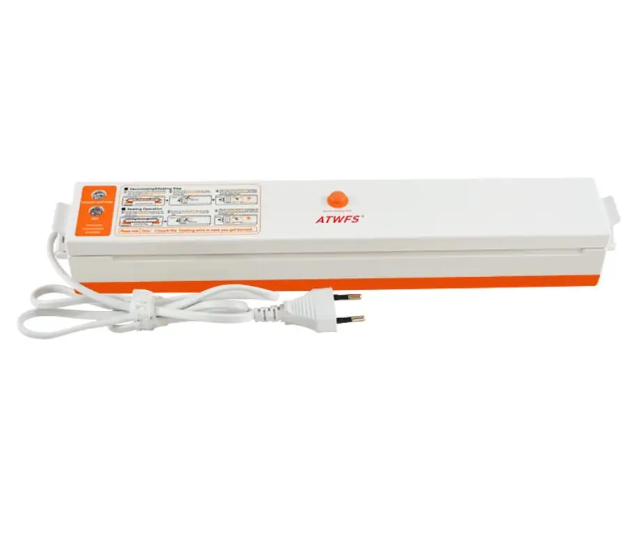 Orange Atwfs 220 В бытовой Еда вакуумный упаковщик машины для вакуумной упаковки машины Плёнки контейнер Еда sealer saver включает 15 шт. Сумки вакуумный упаковщик - Цвет: Orange