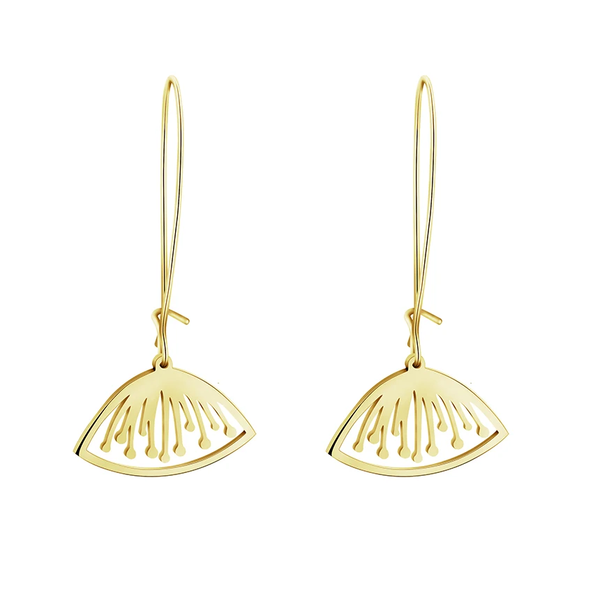 10 пар модных лепестков висячие серьги золотого цвета Висячие для женщин