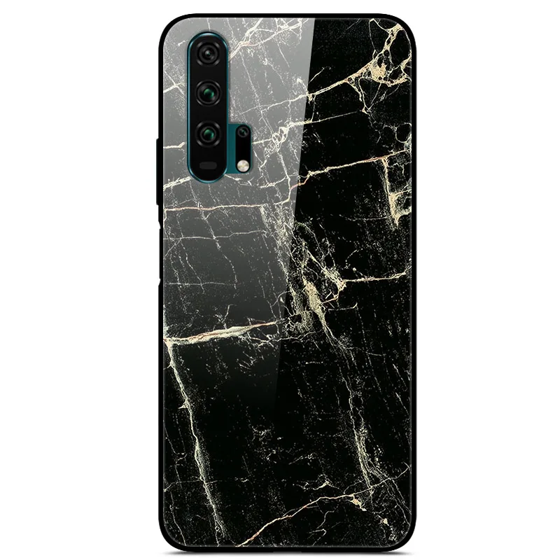 1 Закаленное стекло Чехол для Huawei Honor 20 Case Жесткий ПК Красочный чехол для Huawei Honor 20 Pro 20S Бампер чехол на телефона хонор20 20про - Цвет: 1