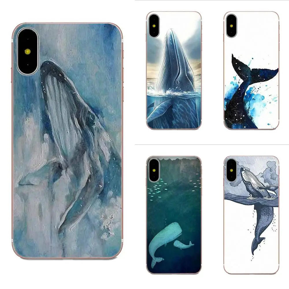 Watercolor Whale For Xiaomi Redmi Mi Note 7 8 9 SE Pro Lite Go Play Soft Pattern | Мобильные телефоны и аксессуары