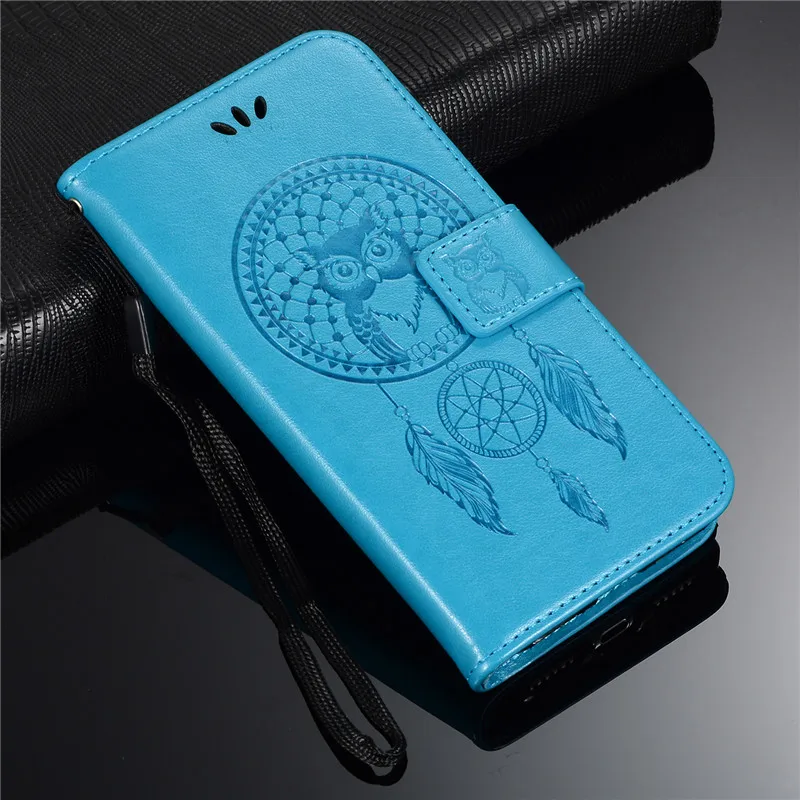 Кожаный чехол для huawei Y5 Y6 Y9 P Smart P30 Lite Pro mate 20 Lite Pro Y5 Y6 Y7 чехол Сова колокольчики флип чехол для телефона s