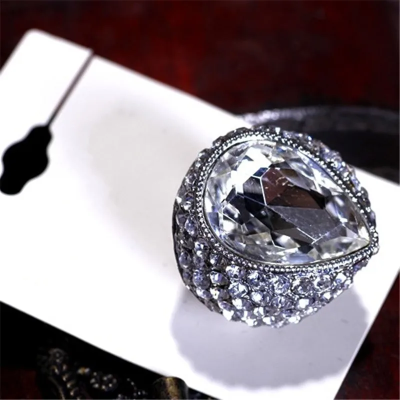 Крыло ЮК так мода преувеличенный Винтажный стиль капли воды эластичное кольцо