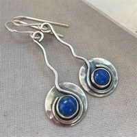 hot handmade women blue dangle drop earrings ear hook wedding jewelry gifts