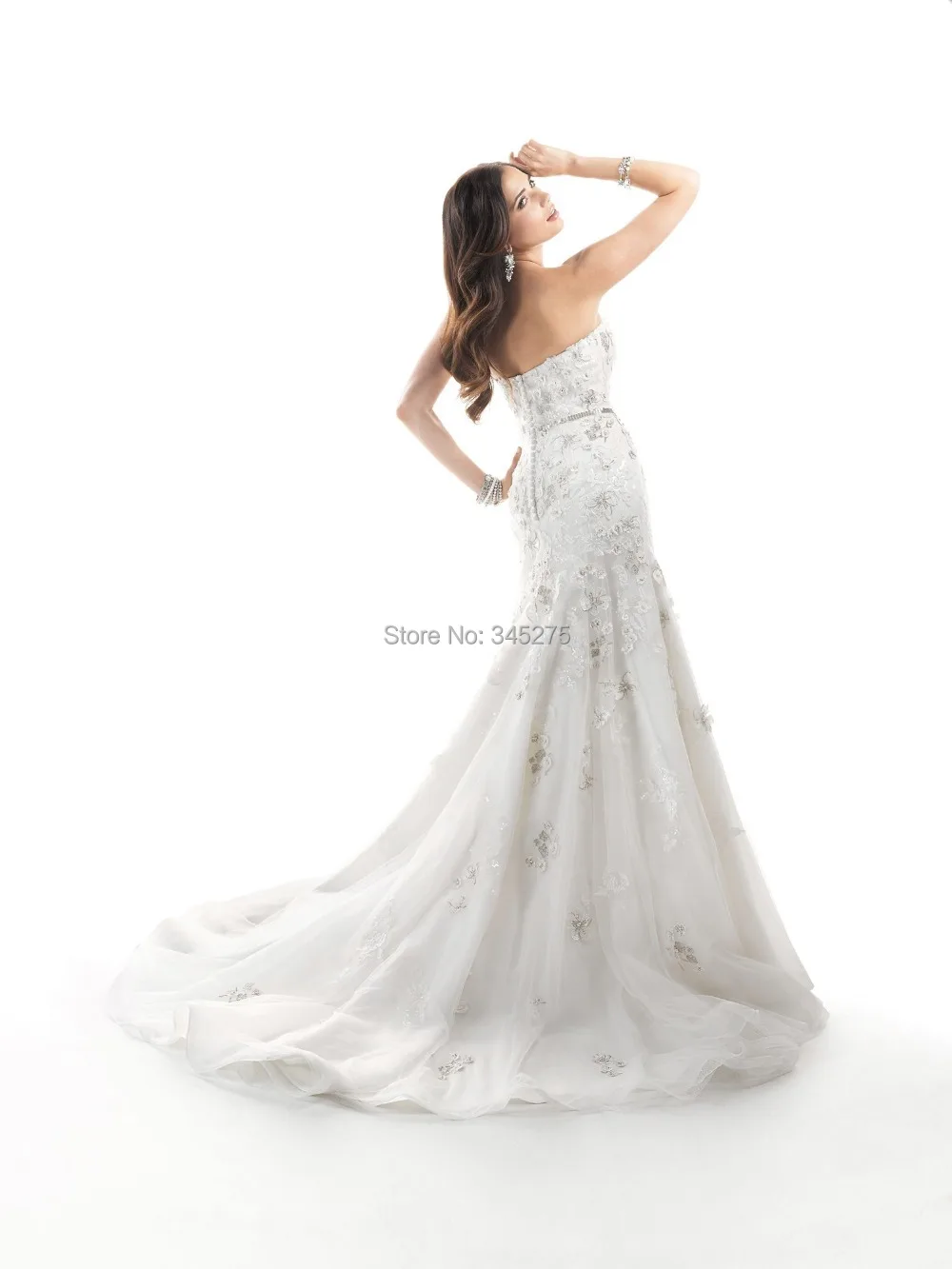 Кот бисером вышитые кружева с цветочным аппликации кружевном платье кристалл