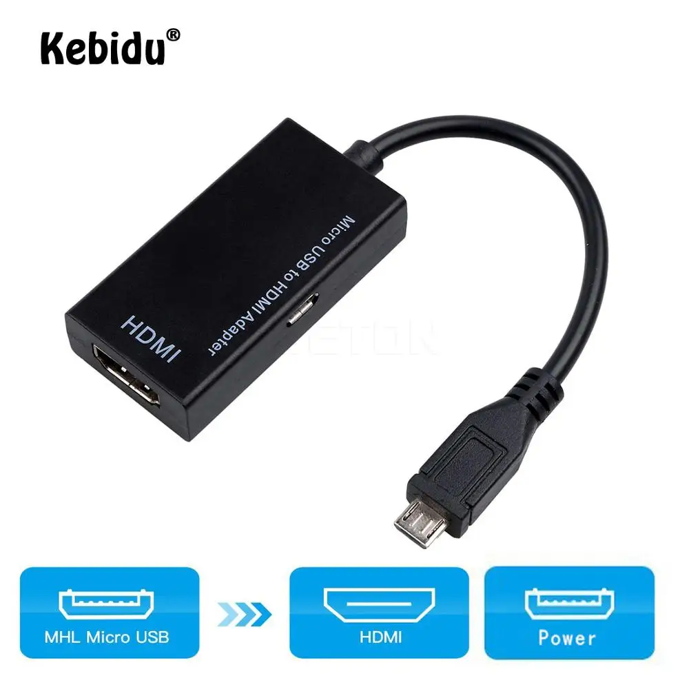 Kebidu USB 2 0 мини адаптер Micro USB/MHL совместимому с HDMI кабель HD 1080P для Android устройства MHL