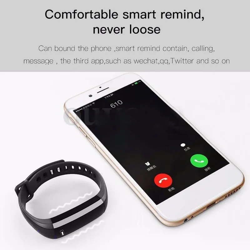 Smart Bracelet Fitness Tracker Heart Rate Blood Pressure Monitor Call Reminder Wristband for Android iOS System | Электроника