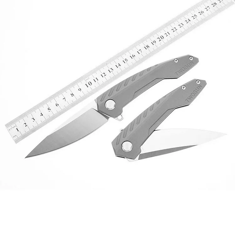 TWOSUN TS05 D2 лезвие Тактический Flipper мяч brearing Складной нож Открытый выживания EDC