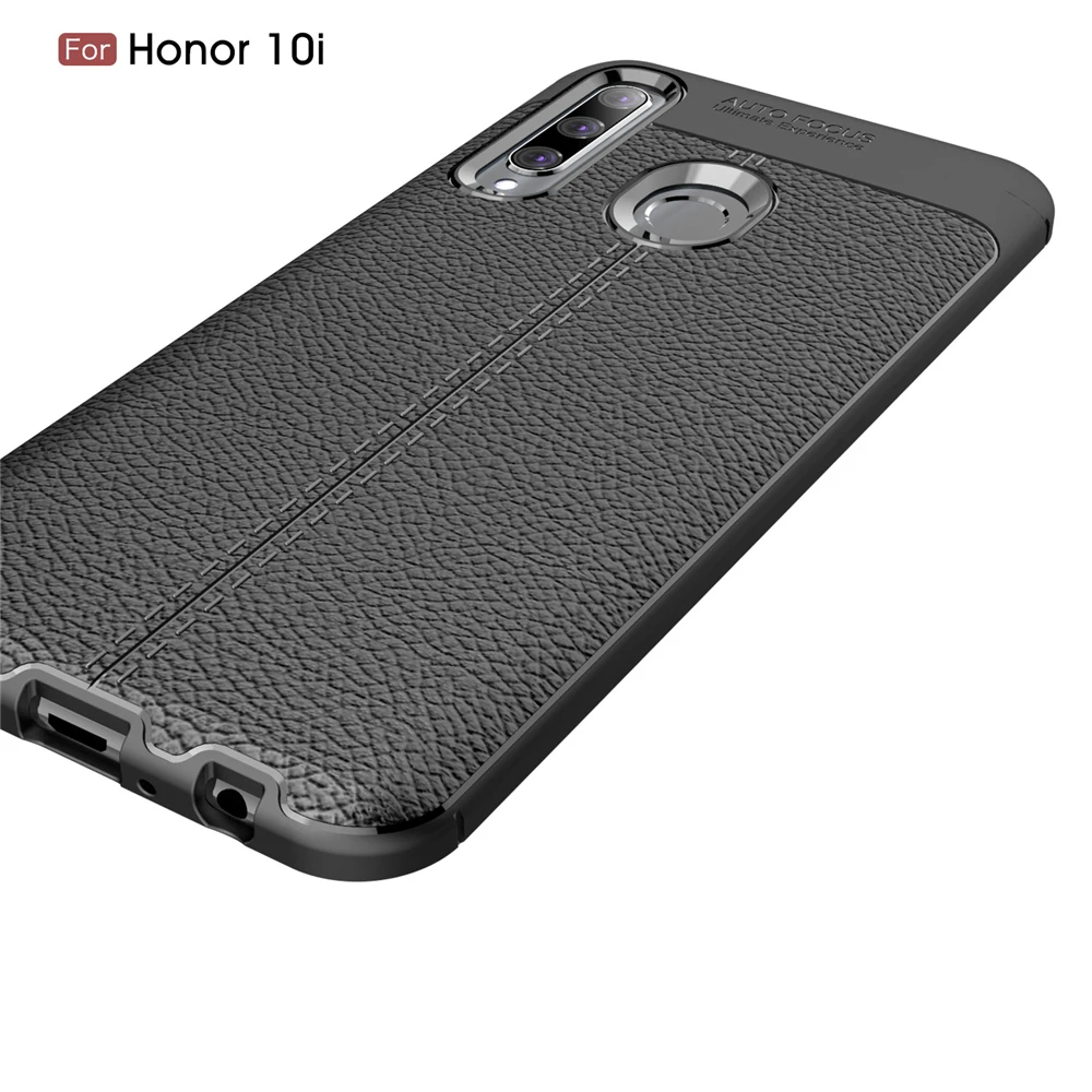 For Huawei P Smart Plus 2019 Hybrid Soft Skin Litchi Texture Case Bumper Business Cover for Honor 10i Enjoy 9S |