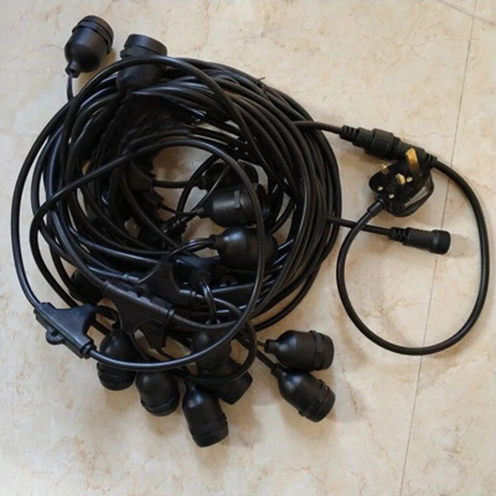 

Waterproof Outdoor LED String Lights 10M 12LED E26 E27 S14 LED Retro Edison Filament Bulb Street Garden Patio Holiday Lighting