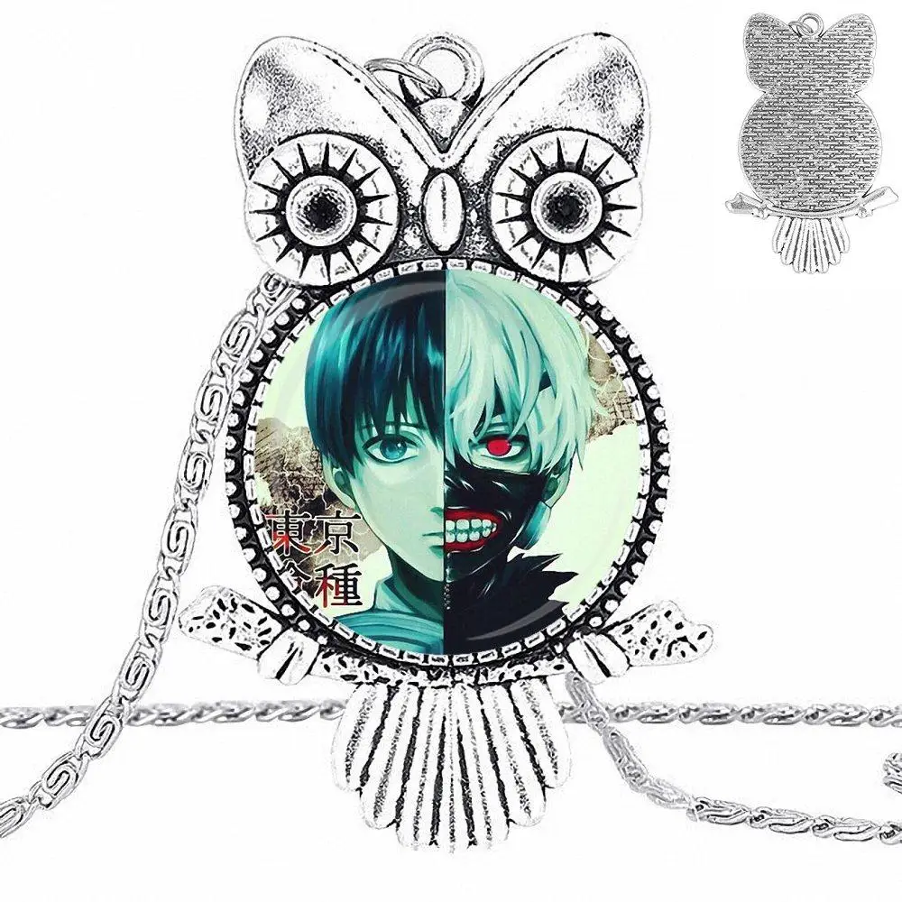 EJ Glaze с надписью Tokyo Ghoul для косплея канеки кэна бронзовый Цвет Стекло кабошон Сова