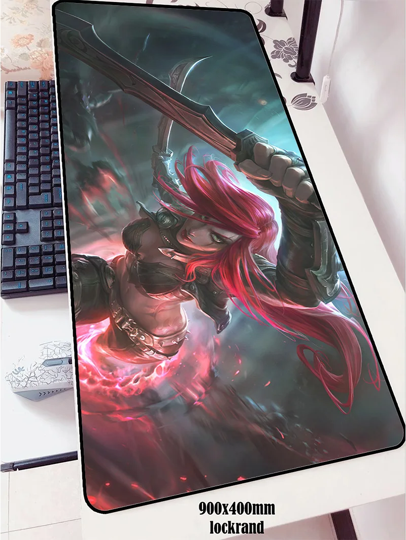 Коврик для мыши katарина 900x400x2 мм коврик lol нетбук компьютерный игровой со зловещим