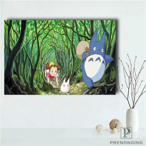 Оригинальный холщовый постер tonari_no_totoro печатные постеры тканевые настенные