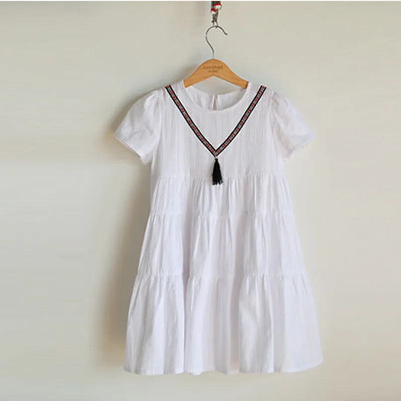 Платья принцессы для маленьких девочек-подростков детское белое платье с