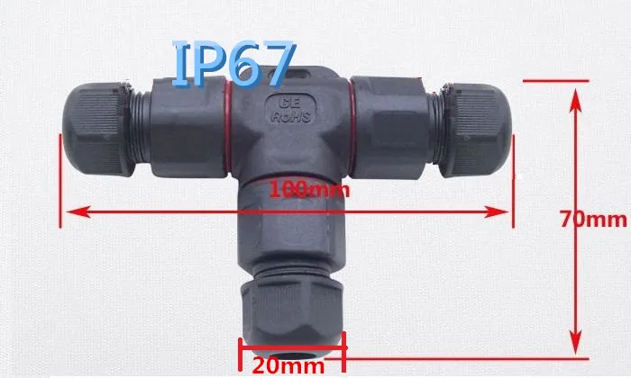 T tap 2.3.4 контактный водонепроницаемый разъем Т образный Кабельный IP67 промышленный