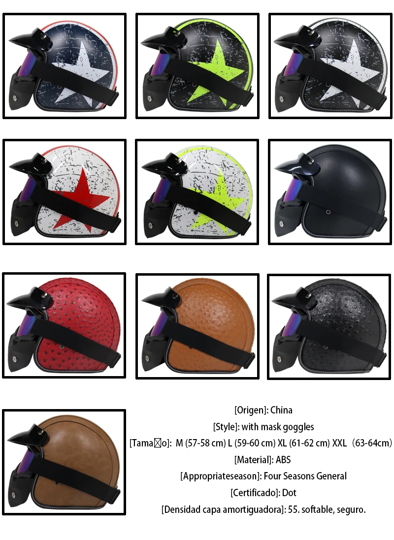Мотоциклетный rcycle шлем Ретро винтажный шлем лицо Ретро 3/4 шлем casco мотошлем винтажный шлем мото rcycle moto cross VOSS