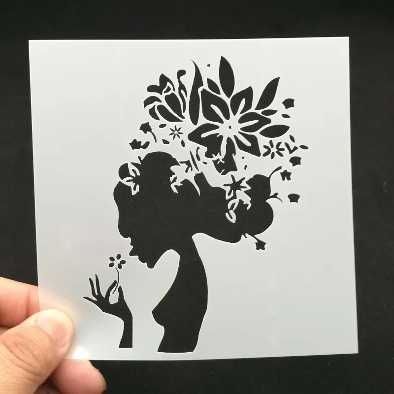 

Beauty Layering Stencils Drawing Color Spray stencil DIY Scrapbook photo album Decorative Embossing DIY Paper Card Crafts