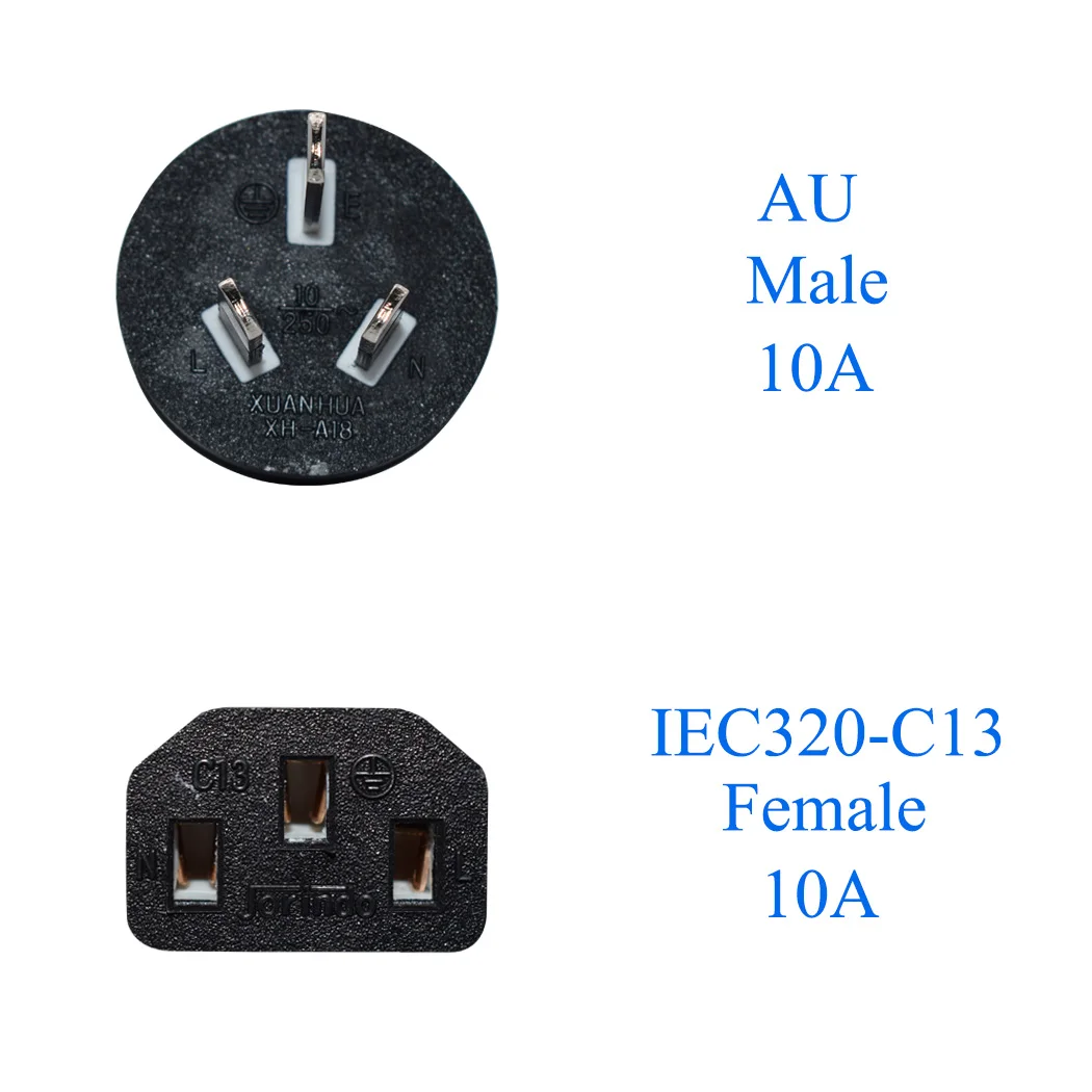Австралийская 3 контактная розетка jorinдо IEC320 C13 с отверстиями адаптер питания со