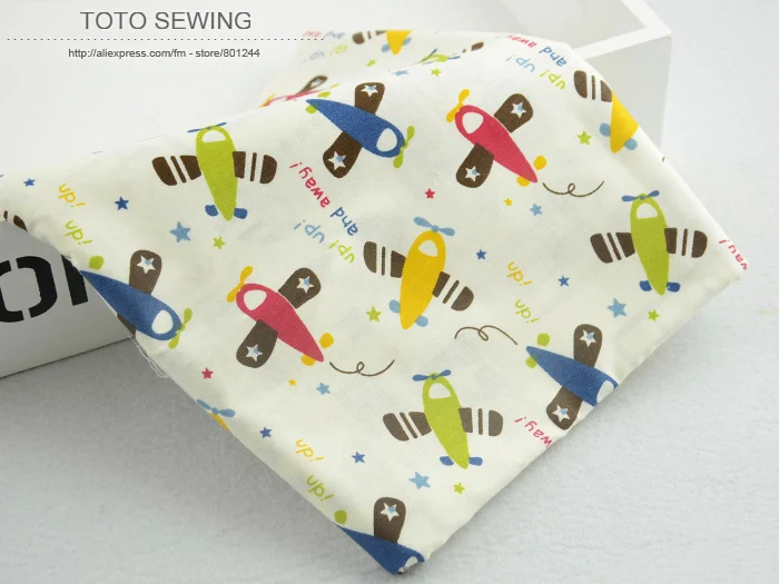 Booksew 100% хлопок Ткань Прекрасный самолет мультфильм детский комплект постельного