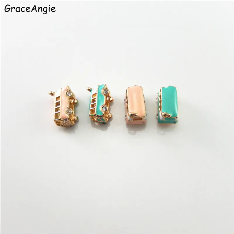 Graceangie 2 шт. школьный автобус Стиль эмаль браслет Цепочки и ожерелья подвеска Для