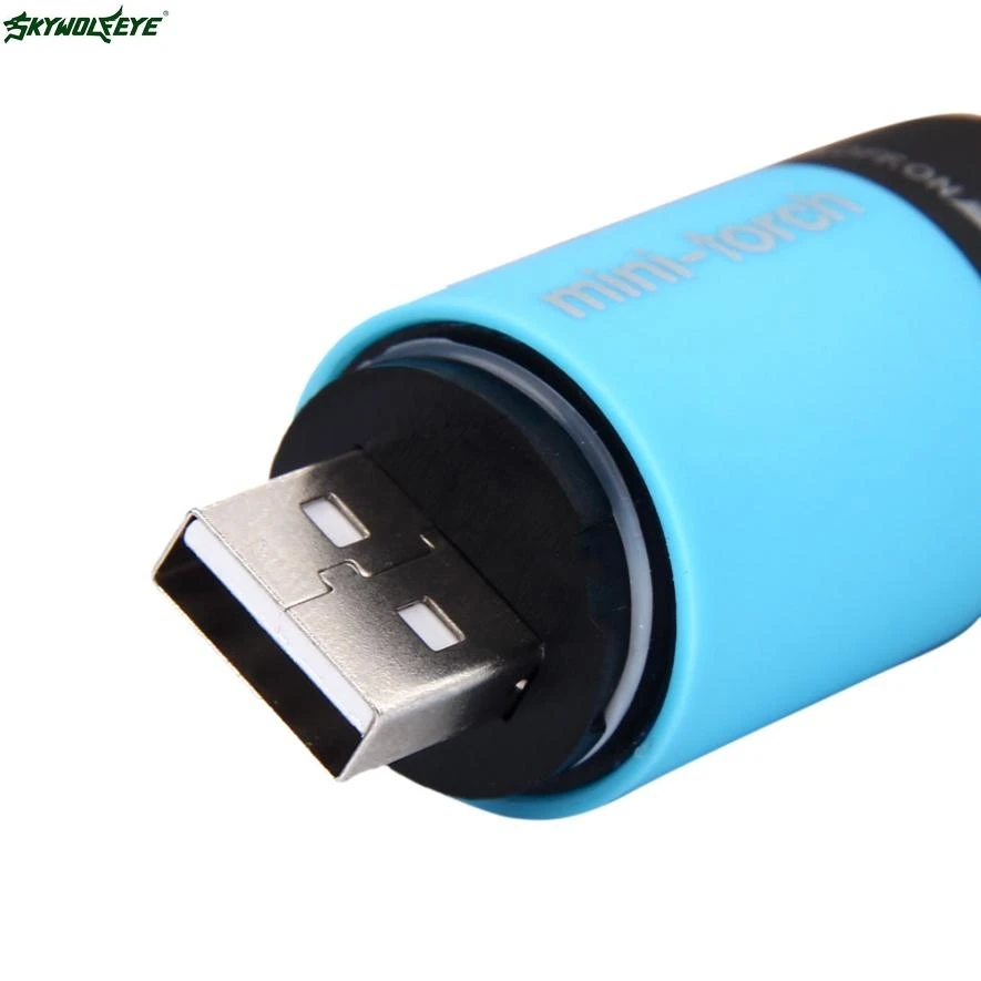 DC 1 Горячая продажа Прямая поставка мини-факел 0 3 W 25Lum USB Перезаряжаемый