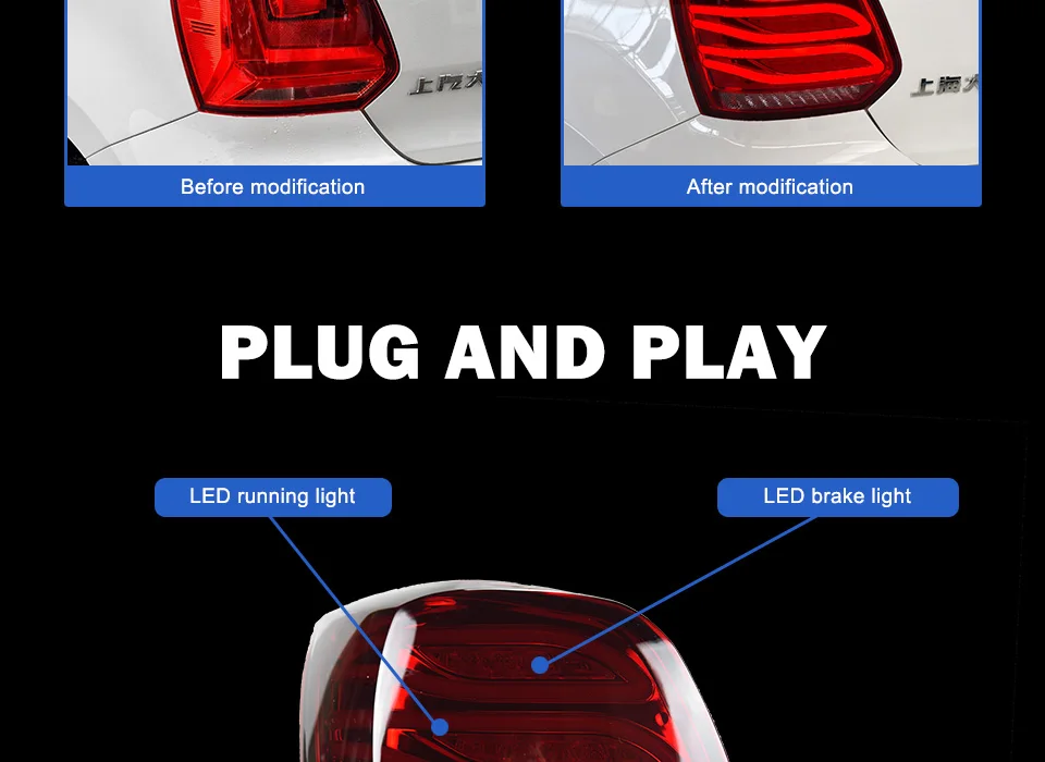 AKD автомобильный Стайлинг для VW Polo задние фонари 2009- Polo Mk6 светодиодный задний фонарь светодиодный DRL Dynami сигнал тормоза заднего хода авто аксессуары