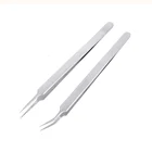 Ультраточный Пинцет из нержавеющей стали, изогнутые плоскогубцы с тонким наконечником, ручные инструменты для ремонта телефона