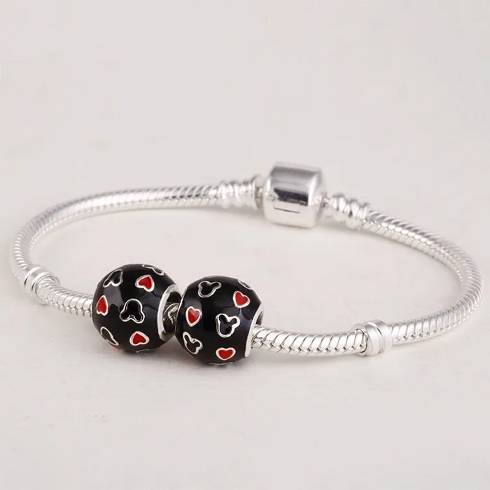 2015 Fine jewelry Новый Микки шарма сердца 925 стерлингового серебра Подвески Ювелирных