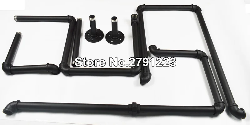 Ретро железная полка для труб настенная книжная стеллаж хранения промышленная